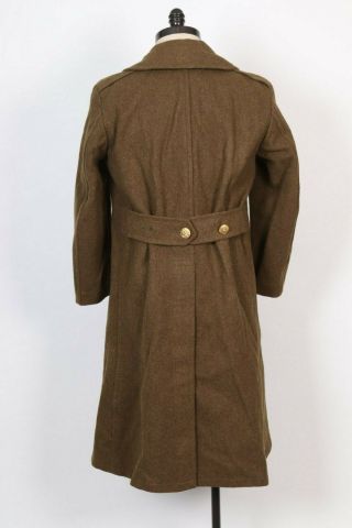Vintage WWII Wool OD Military Overcoat Dated 1941 USA Mens Size 36 R 4