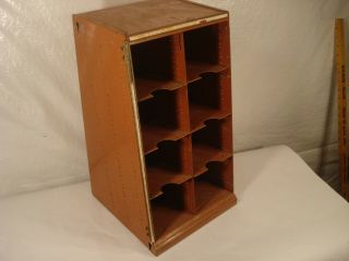 Vintage Industrial Metal Cabinet 8 Bins Cubbies Storage Organizer 2