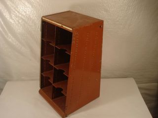 Vintage Industrial Metal Cabinet 8 Bins Cubbies Storage Organizer 3