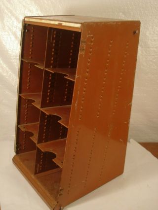 Vintage Industrial Metal Cabinet 8 Bins Cubbies Storage Organizer 6
