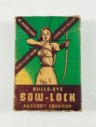 Vintage Bulls - Eye Bow - Lock Trigger Release Archery Bow Hunting