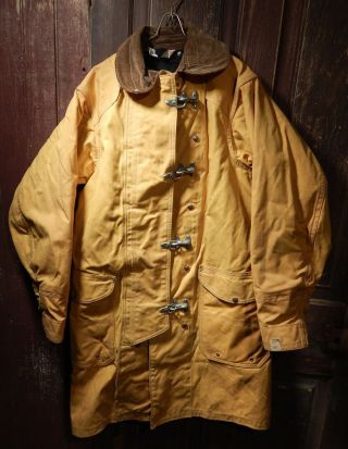 Vintage Body Guard Fireman Bunker Long Jacket Coat Size 40 Lv Fd