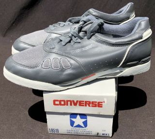 Vintage Converse Conveyor Shoes Deadstock Garment Leather Gray Men’s Size 9 Rare