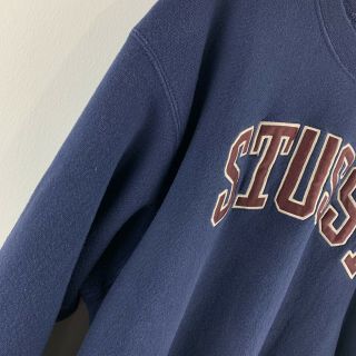 Stussy Vintage Men’s Embroidered Logo Sweatshirt,  Size XL 5