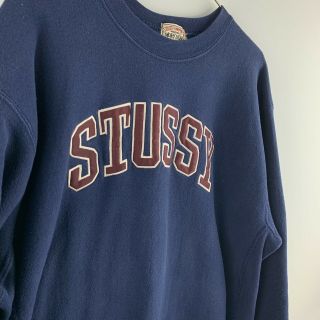 Stussy Vintage Men’s Embroidered Logo Sweatshirt,  Size XL 8