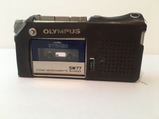 Olympus Vintage Stereo Microcassette Recorder Sw77