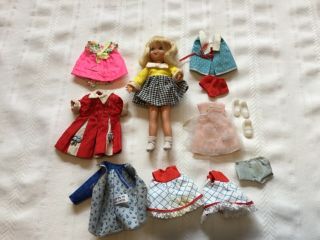 Vintage 1965 Mattel Barbie’s Little Sister Doll Tutti W/ Clothes