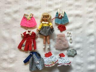 Vintage 1965 Mattel Barbie’s Little Sister Doll TUTTI w/ clothes 2