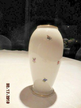 VINTAGE VASE WITH FLOWERS,  FROM HEREND,  HUNGARY,  7 
