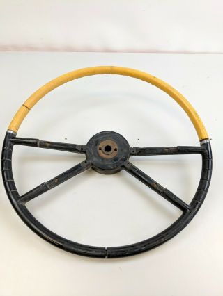 Vintage 1950s 1960s Steering Wheel 2 Tone