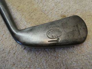 T Stewart Mid Iron Vintage Hickory Sw C5 Rye Old Golf Antique Memorabilia
