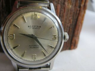Rare Vintage Leica 17 Jewel Incabloc Automatic Mens Wristwatch Rp5