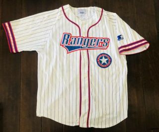 Rare Vintage Starter Texas Rangers 22 Will Clark Stitched Baseball Jersey Men L