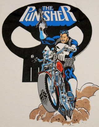 L Nos Vtg 80s 1989 The Punisher Marvel Comic T Shirt 80.  115 S