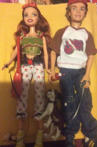 My Scene Chelsea And Hudson " Out And About " Gift Set 2 Pack Dolls