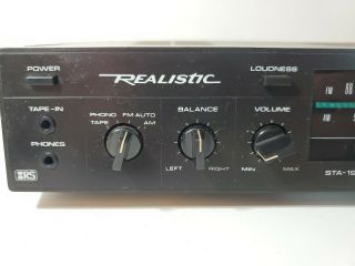 Vintage Realistic STA - 19 AM/FM Stereo Personal Receiver Wood Grain 3