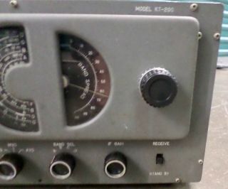 Vintage Lafayette KT - 200 Tube Short Wave Radio Receiver AS - IS Parts 3
