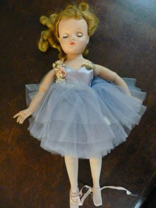 Vintage Ballerina Doll Madam Alexander Needs Cleaning Eyes Move 15 " Elise