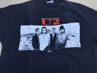 Vintage 1987 U2 Joshua Tree Tour Fall Tour Concert Shirt Sz Xl
