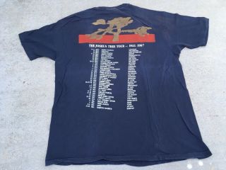 Vintage 1987 U2 Joshua Tree Tour Fall Tour Concert shirt sz XL 5