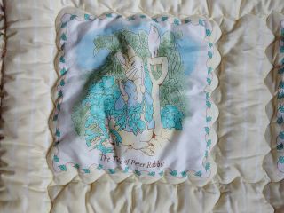 Vintage Quiltex Peter Rabbit Beatrix Potter Quilted Crib Comforter Baby Blanket 3