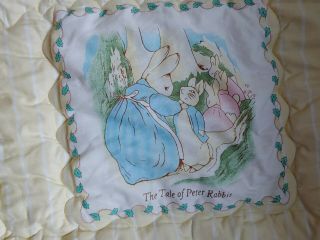 Vintage Quiltex Peter Rabbit Beatrix Potter Quilted Crib Comforter Baby Blanket 5