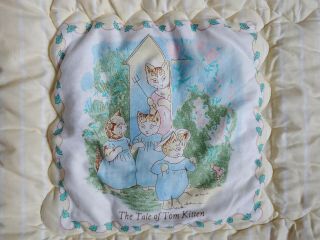Vintage Quiltex Peter Rabbit Beatrix Potter Quilted Crib Comforter Baby Blanket 6