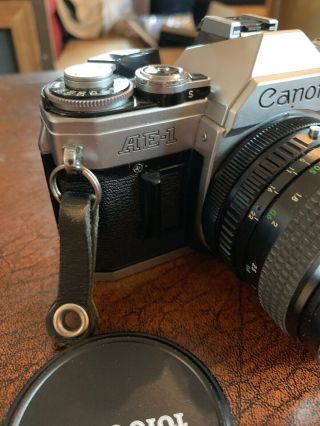 Canon AE - 1 Program Body Vintage Film Camera Body W 28 Mm Lens 2