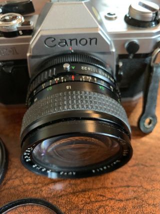 Canon AE - 1 Program Body Vintage Film Camera Body W 28 Mm Lens 4
