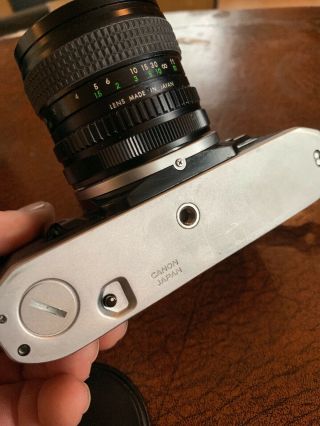Canon AE - 1 Program Body Vintage Film Camera Body W 28 Mm Lens 7