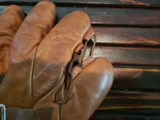 Vintage 1930 ' s buckle back split finger baseball glove all RARE 6