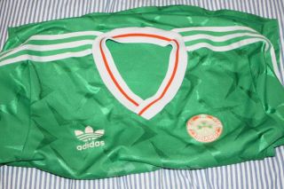 Vintage FAI 1989 Republic of Ireland football jersey Italia ' 90 Adidas Soccer 2