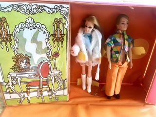 Vtg 1971 Topper Toys Dawn And Her Friends Doll Case Female Male Doll & Clothes 5