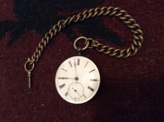 Vtg Antique Key Wind Pocket Watch 1800 