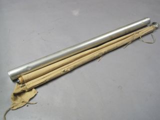 Vintage Split Bamboo Fishing Rod 5 Sections 8 