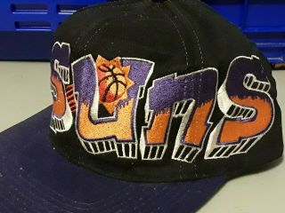 Vintage Phoenix Suns Wrap Around Graffiti Style Snapback Hat Twill Big Logo NBA 2