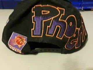 Vintage Phoenix Suns Wrap Around Graffiti Style Snapback Hat Twill Big Logo NBA 3