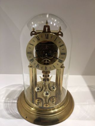 Elgin S Haller Time Bomb Anniversary Clock - 400 Day - Skeleton - Dome - Vintage