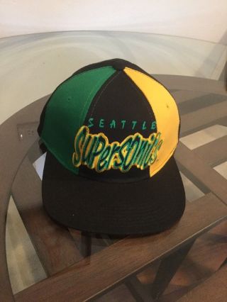 Vintage Seattle Supersonics Sonics Starter Snapback Hat Cap