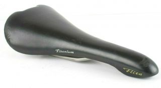 Selle Italia Flite Titanium Saddle Black Vintage Ti Rail
