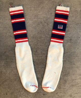 Vintage Levis Blue And Red Stripes Tube Socks