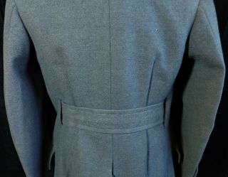 Vintage 1940s WWII RCAF RAF Crombie ' s Belted Double Breasted Overcoat Coat 38 7