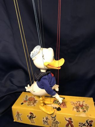 Vintage Pelham DONALD DUCK Marionette TOY Puppet Walt Disney Box 3