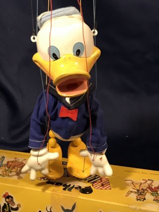 Vintage Pelham DONALD DUCK Marionette TOY Puppet Walt Disney Box 8