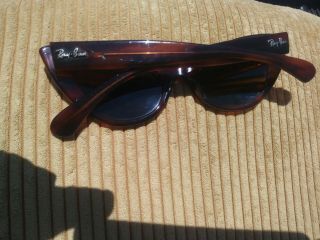 EXTREMELY RARE VINTAGE RAY BAN BROWN CAT EYE SUNGLASSES BROWN TORT.  ONLY $65 3