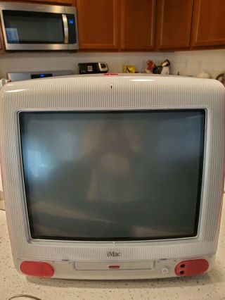 Vintage Imac Computer Ruby Red