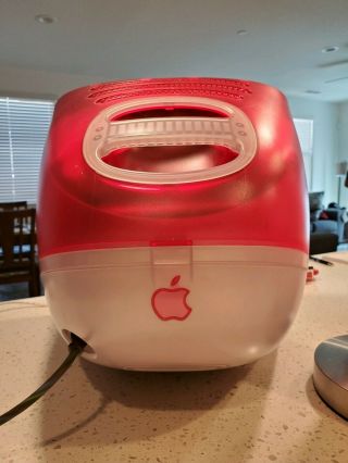 Vintage iMac Computer Ruby Red 7