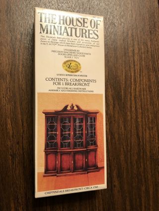 The House Of Miniatures X - Acto Kit 40048 Chippendale Breakfront C1760 Dollhouse