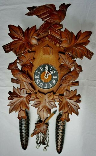 Vintage West Germany Cuckoo Clock Regula Gm Black Forest 34/1/78 Euc