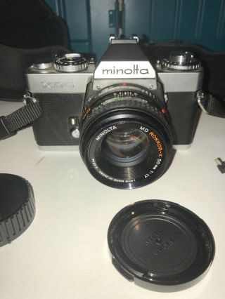 Vintage Minolta Film Camera Model Xd5 Md Rokkor - X 50mm 1.  7 Lens Parts Only